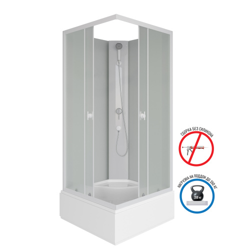 Душевая кабина Niagara Promo P100/26Q/MT/BK 100х100 квадратная